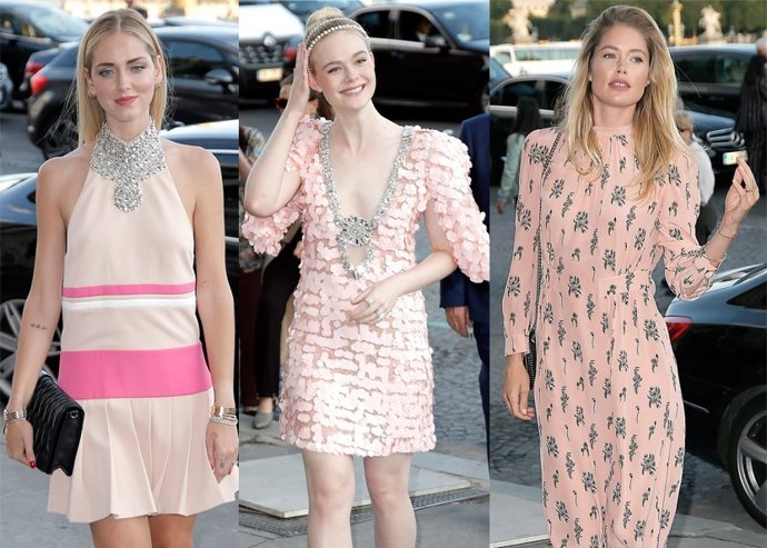 Famosas en el desfile de Miu Miu en la Semana de la Alta Costura de París