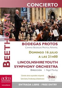 La nueva bodegas Protos de Peñafiel acogerá un concierto de música clásica a cargo de 'Lincolnshire Youth Symphony'