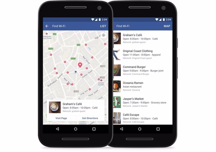 Find Wi-Fi facebook redes sociales smartphones iphone android conexión internet