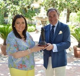 Carrillo y Jiménez durante el encuentro mantenido