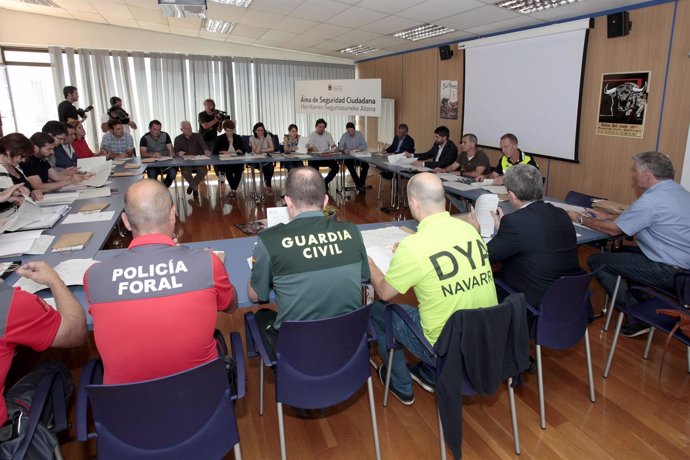 Reunión de la Junta Local de Protección Civil de Pamplona