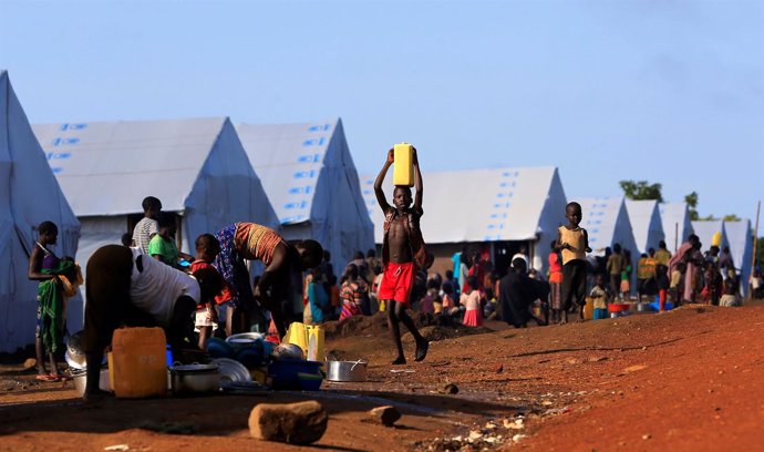 Refugiados sursudaneses en Lamwo (Uganda)
