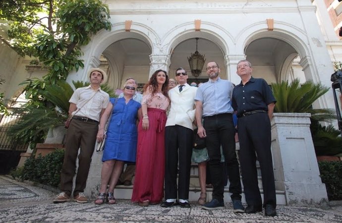 Autoridades durante el primer 'Paseo con Manolete'