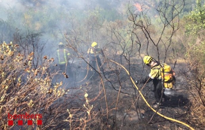 Incendio en Badalona