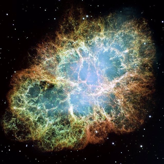 Imagen de la Nebulosa del Cangrejo, tomada por el telescopio Hubble