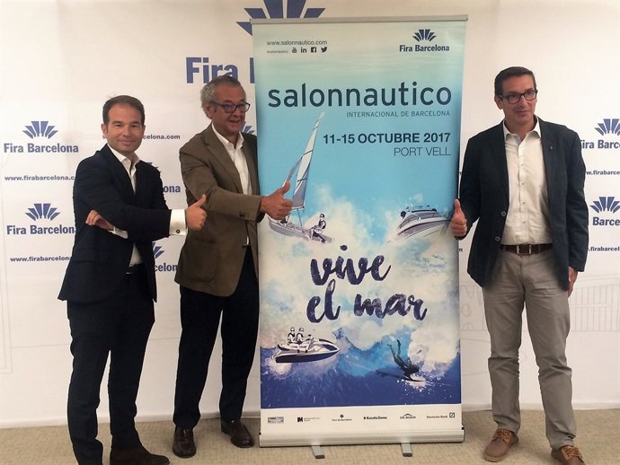 C.Sanlorenzo, L.Conde i J.Freixas presenten el 56 Saló Nàutic