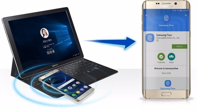 Samsung Flow Windows 10 Hello PC smartphone samsung galaxy