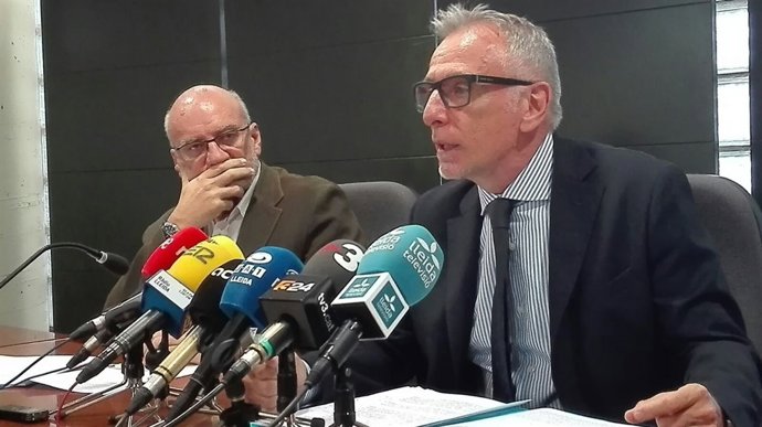El jutge I.Enrech i el pres. de l'Audiciencia de Lleida, Francesc Segura