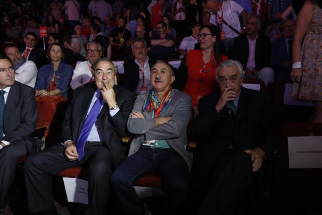 Juan Rosell y Pepe Álvarez en el Congreso de CCOO