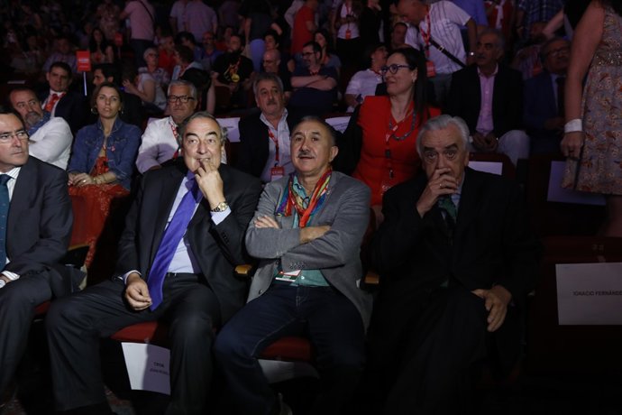 Juan Rosell i Pepe Álvarez al Congrés de CCOO
