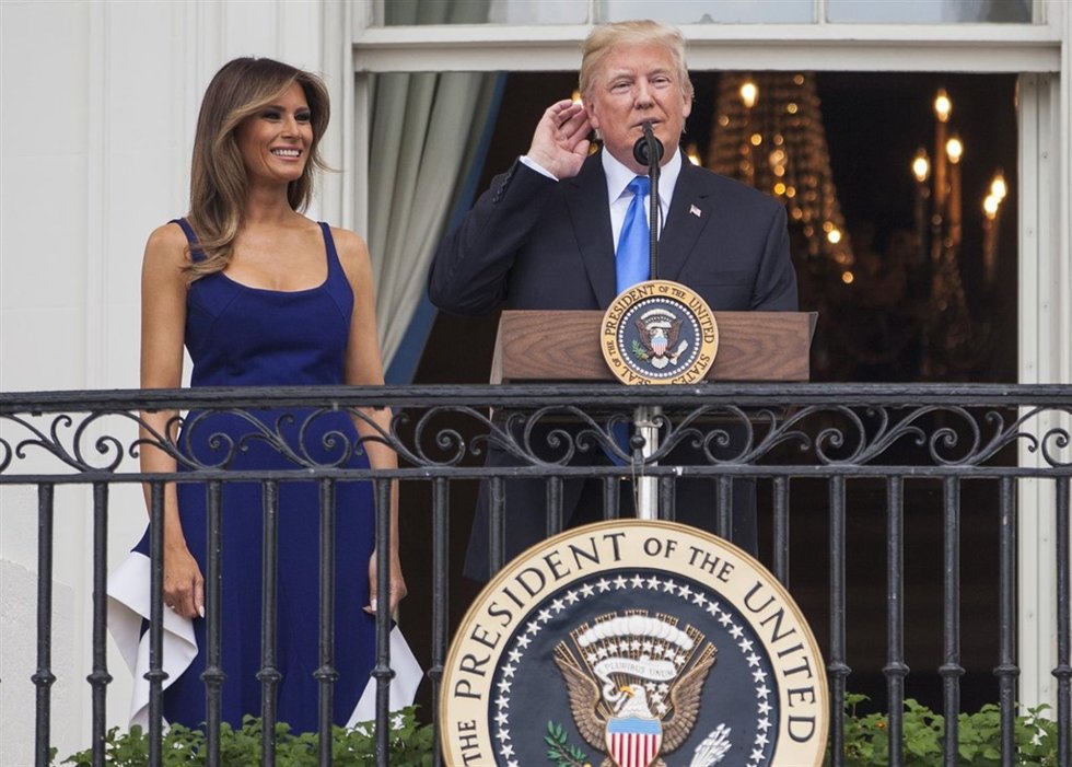 El espectacular vestido de Melania Trump el 4 de julio