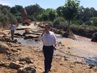 El PP muestra su "apoyo" a los vecinos de Valverde de la Vera tras la rotura de la balsa de abastecimiento de agua