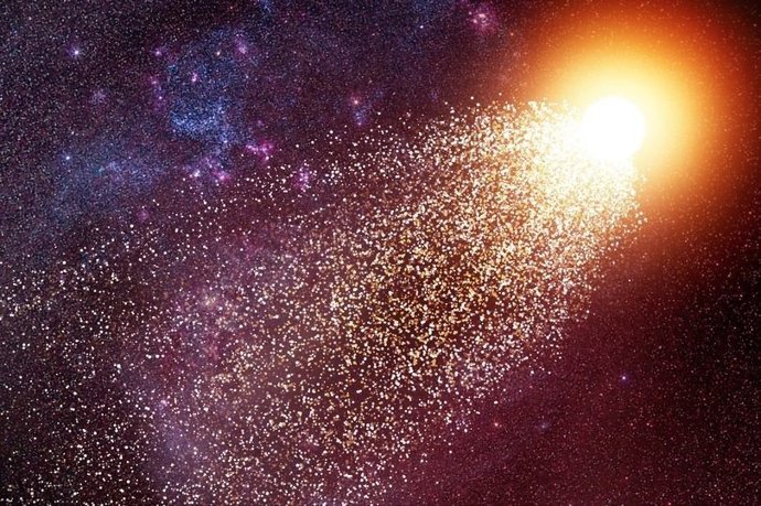 Impresión artística de una estrella fugititva