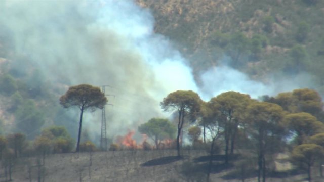 El incendio de Riotinto evoluciona "según lo previsto"