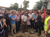 Primera piedra del nuevo puente de acceso a Campillo del Río desde Vados de Torralba