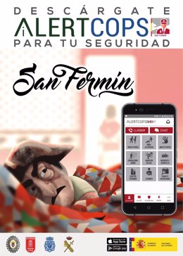 Interior lanza Alertcops San Fermín, la app de seguridad para las fiestas