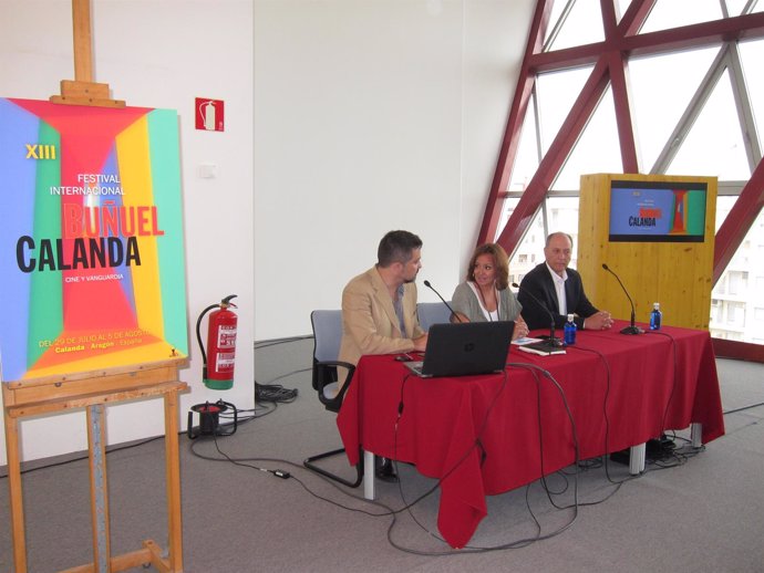 Guimerá, Pérez e Ibáñez han presentado hoy el XIII Festival Buñuel-Calanda