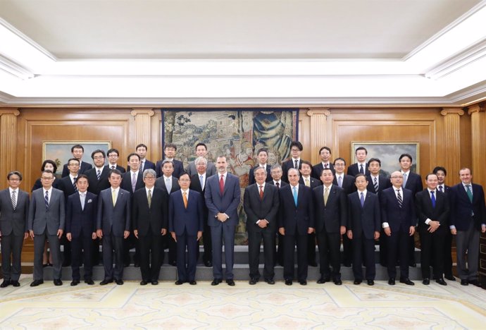Audiencia real con el presidente de CEOE y la delegación de Nippon Keidanren