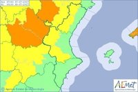 El interior de Valencia y Castellón está en aviso amarillo por lluvias y tormentas