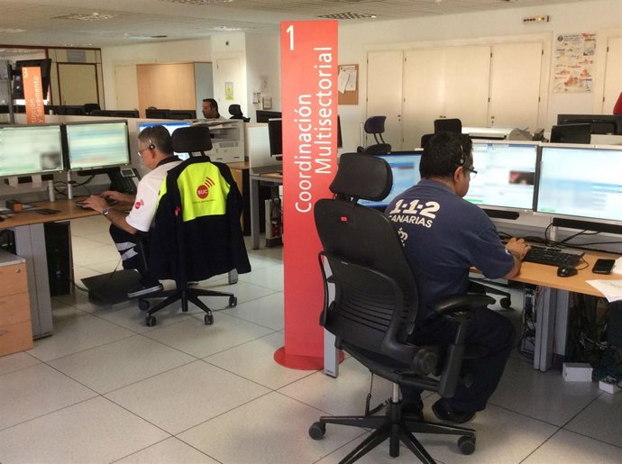 Sala operativa del 1-1-2 Canarias en Santa Cruz de Tenerife