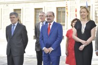 Javier Lambán confía en que "no sea necesario" aplicar el artículo 155 de la Constitución