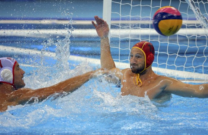 Dani López, portero de la selección española de waterpolo