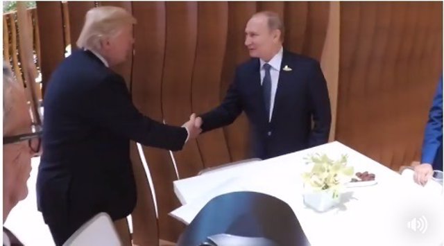 Trump saludo a Putin durante la cumbre del G20