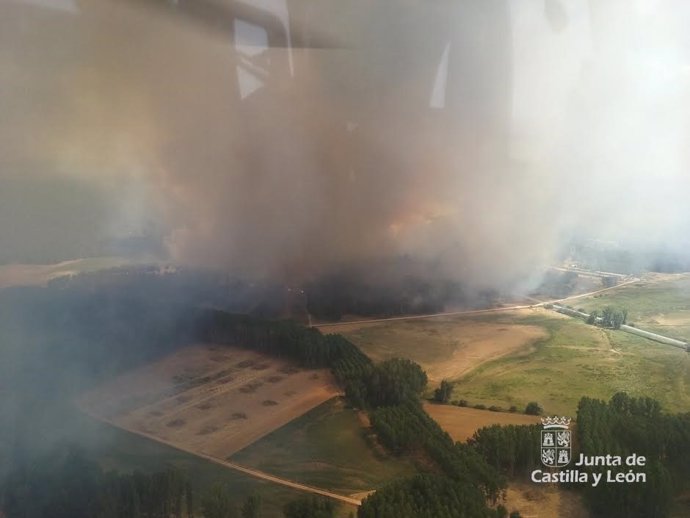 Incendio de Navalilla, en Segovia