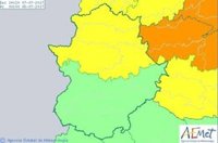 El 112 mantiene para este viernes la alerta amarilla por fuertes lluvias, vientos y tormentas en Cáceres