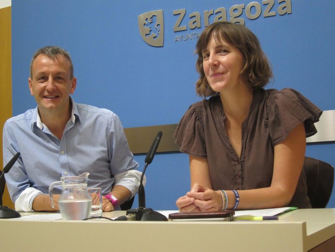 Fernando Rivarés y Teresa Artigas, miembros del Gobierno de Zaragoza
