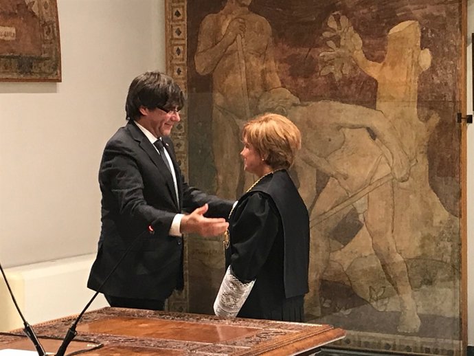Pte.C.Puigdemomt presideix l'acte de possessió de M.Gil com a membre del CGE