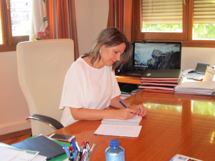 Ana Cobo en su despacho                          