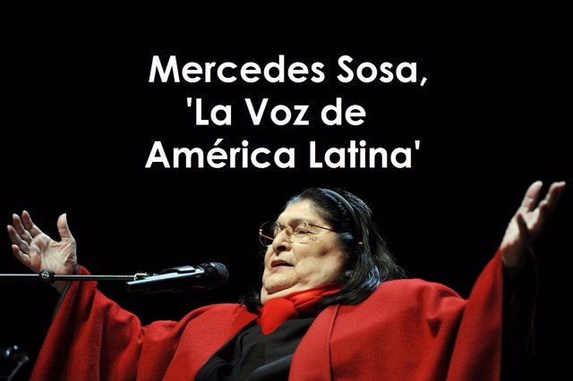 Mercedes Sosa, 'La Voz de América Latina', durante un concierto en Tel Avic
