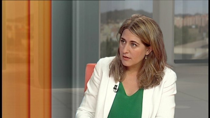 La coordinadora general del PDeCAT, Marta Pascal, en el plató del 3/24