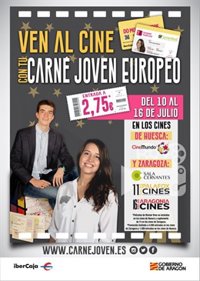 El Instituto Aragonés de la Juventud lanza una campaña para ir al cine por 2,75 euros