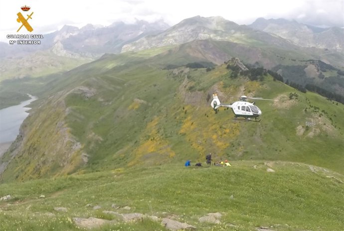 Imagen del rescate en el pico Pacino