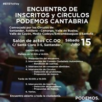 Los 'círculos' de Podemos se reunirán el 15 de julio