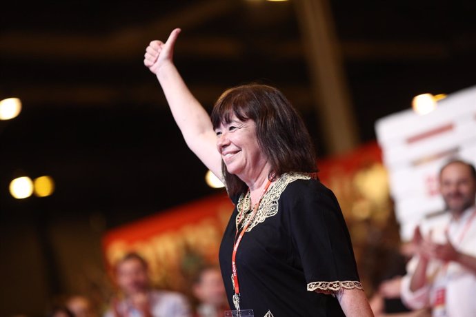 Cristina Narbona durante el Congreso del PSOE