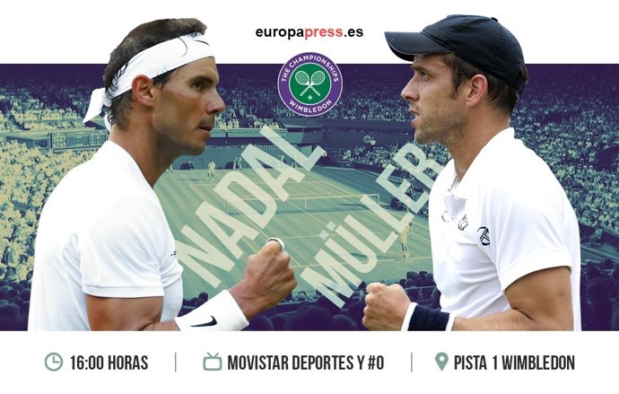 Horario y dónde ver el Nadal-Muller | Octavos de final Wimbledon 2017