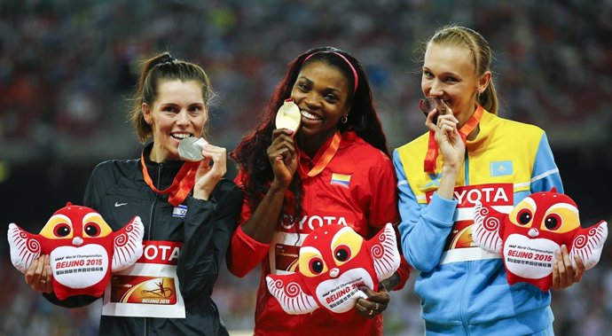 Knyazyeva-Minenko of Israel, Ibarguen of Colombia and Rypakova of Kazakhstan pre