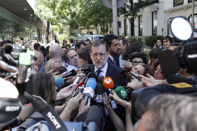 Declaraciones de Rajoy a las puertas de la sede del PP