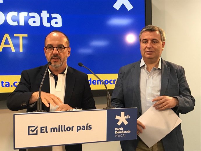 C.Campuzano i J.Xuclà, PDeCAT, en roda de premsa 