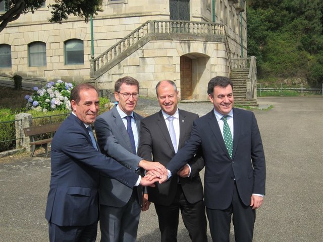 Feijóo, Salustiano Mato e os conselleiros de Facenda e Educación en Vigo