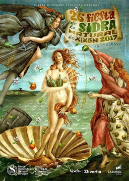 Cartel de la Fiesta de la Sidra Natural. 