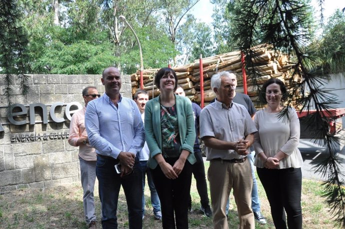 Ana Pontón en una visita en Marín