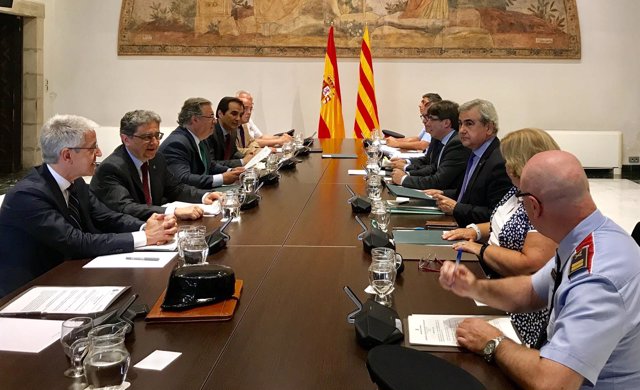 Reunión de la Junta de Seguridad de Catalunya en la Generalitat