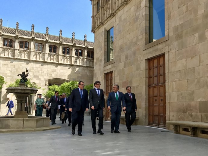 Jordi Jané,  Carles Puigdemont, Juan Ignacio Zoido i Enric Millo