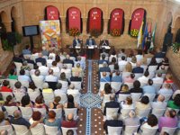 El claustro mudéjar del Monasterio de la Rábida acoge conferencia inaugural de los Cursos de Verano de la UNIA