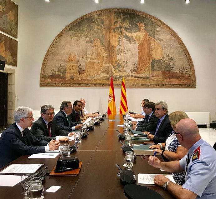 Reunió de la Junta de Seguridad de Catalunya a la Generalitat