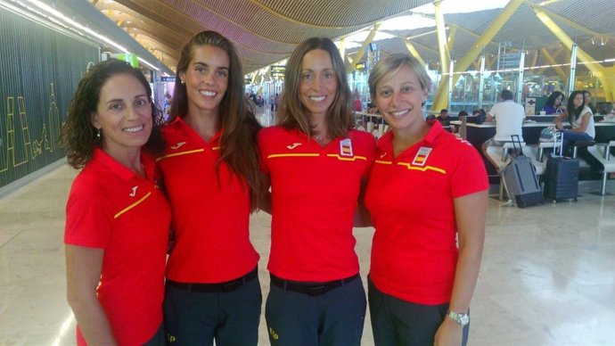 Ona Carbonell y Gemma Mengual con Ana Montero y Esther Jaumá